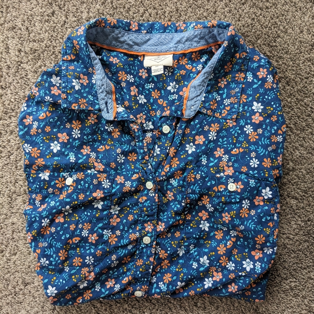 Floral button down